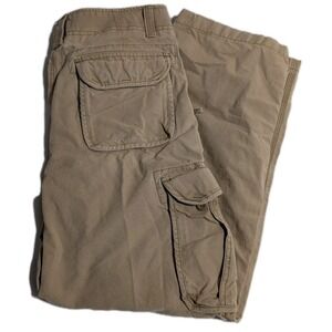 L.L.Bean Allagash Ripstop Cargo Pants 33x30 Khaki Natural Fit Outdoor Rugged